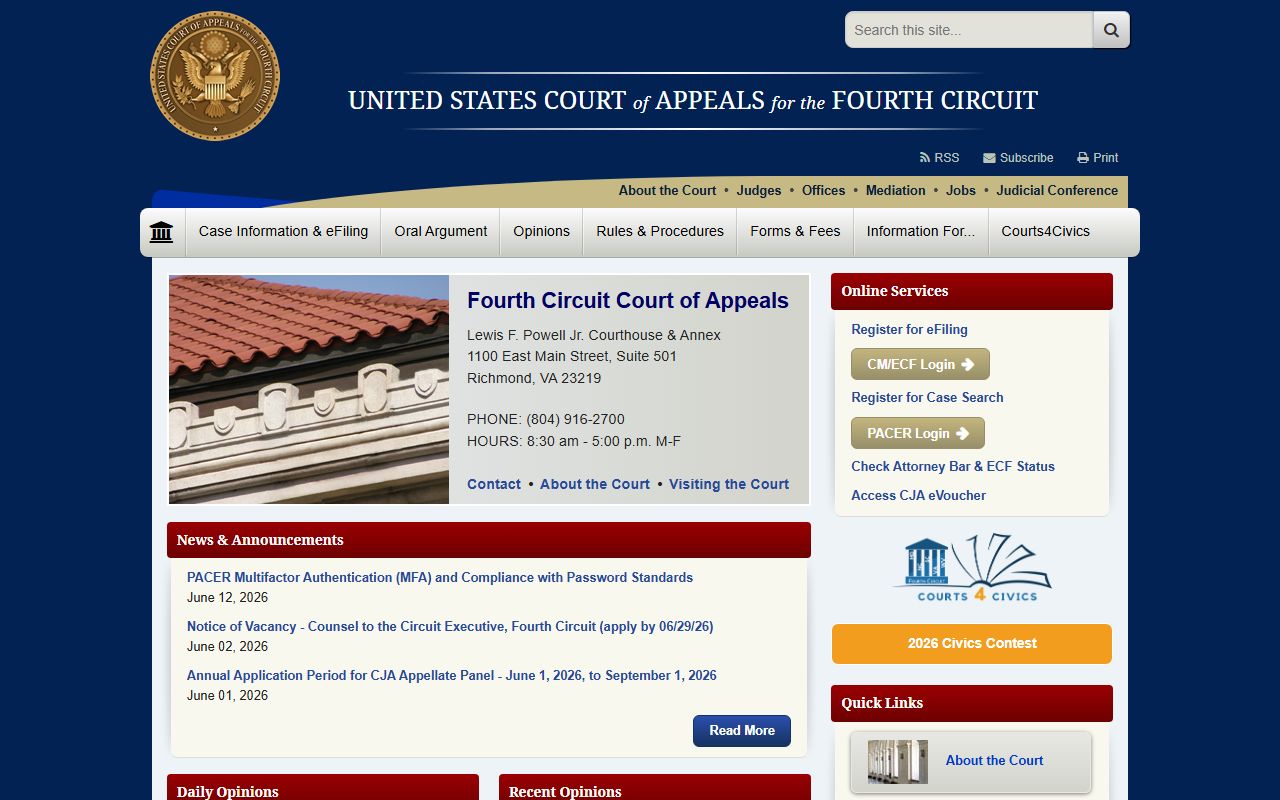 Dare County Superior Court records and Fourth Circuit federal appeal distinction