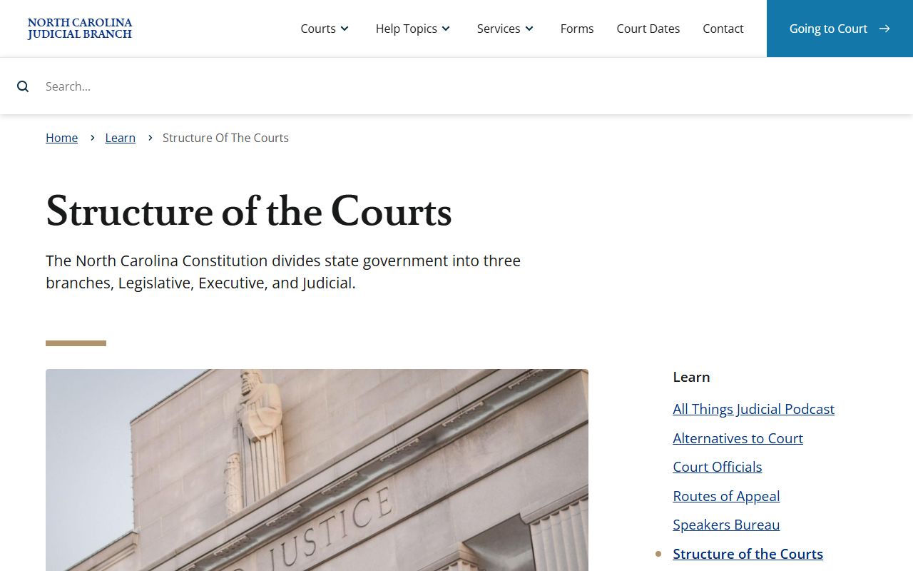Dare County court records North Carolina court structure