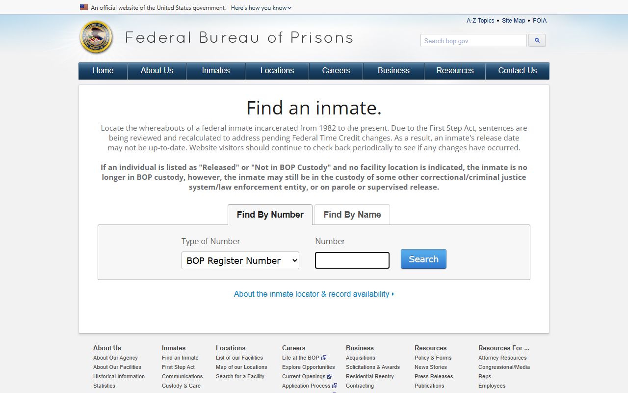 Dare County inmate records and federal BOP inmate locator